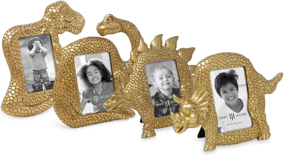 Isaac Jacobs Resin Dinosaur Frame with Easel and Hanging Tabs
