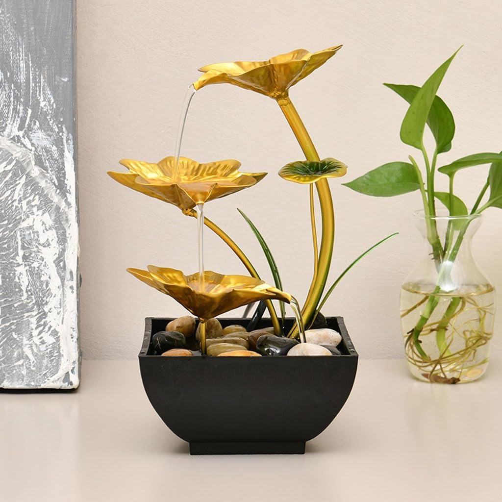 Elegant Tabletop Fountain with Water Flow