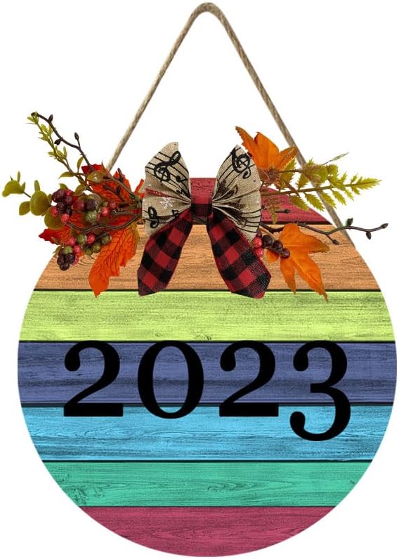 2023 Happy New Year Door Wreath Hanger