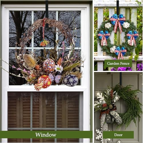 Nirohee Black Wreath Hanger for Front Door