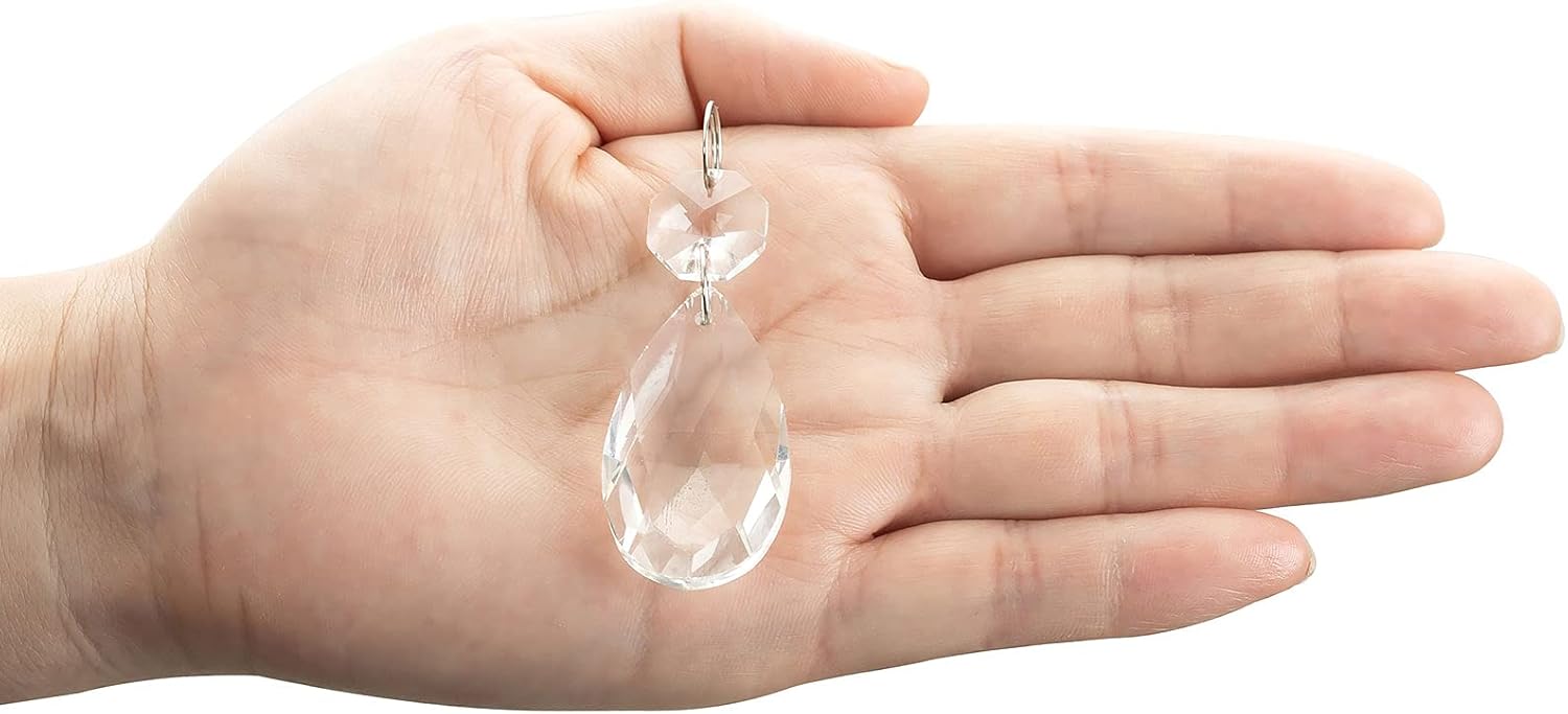 NUPTIO 20PCS Crystal Teardrop Pendant Hanging Decor