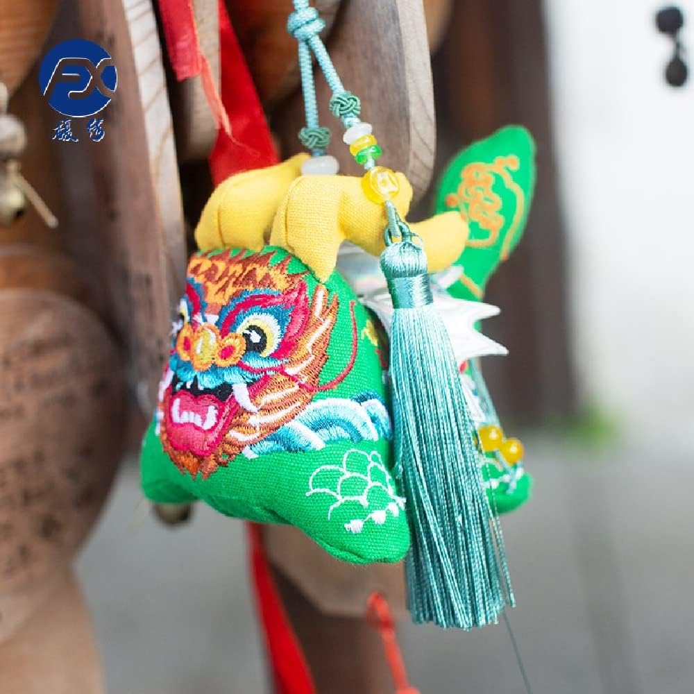 Quenny Perfume Bag Embroidery Tiger Lucky Charm Pendant Dragon Sachet