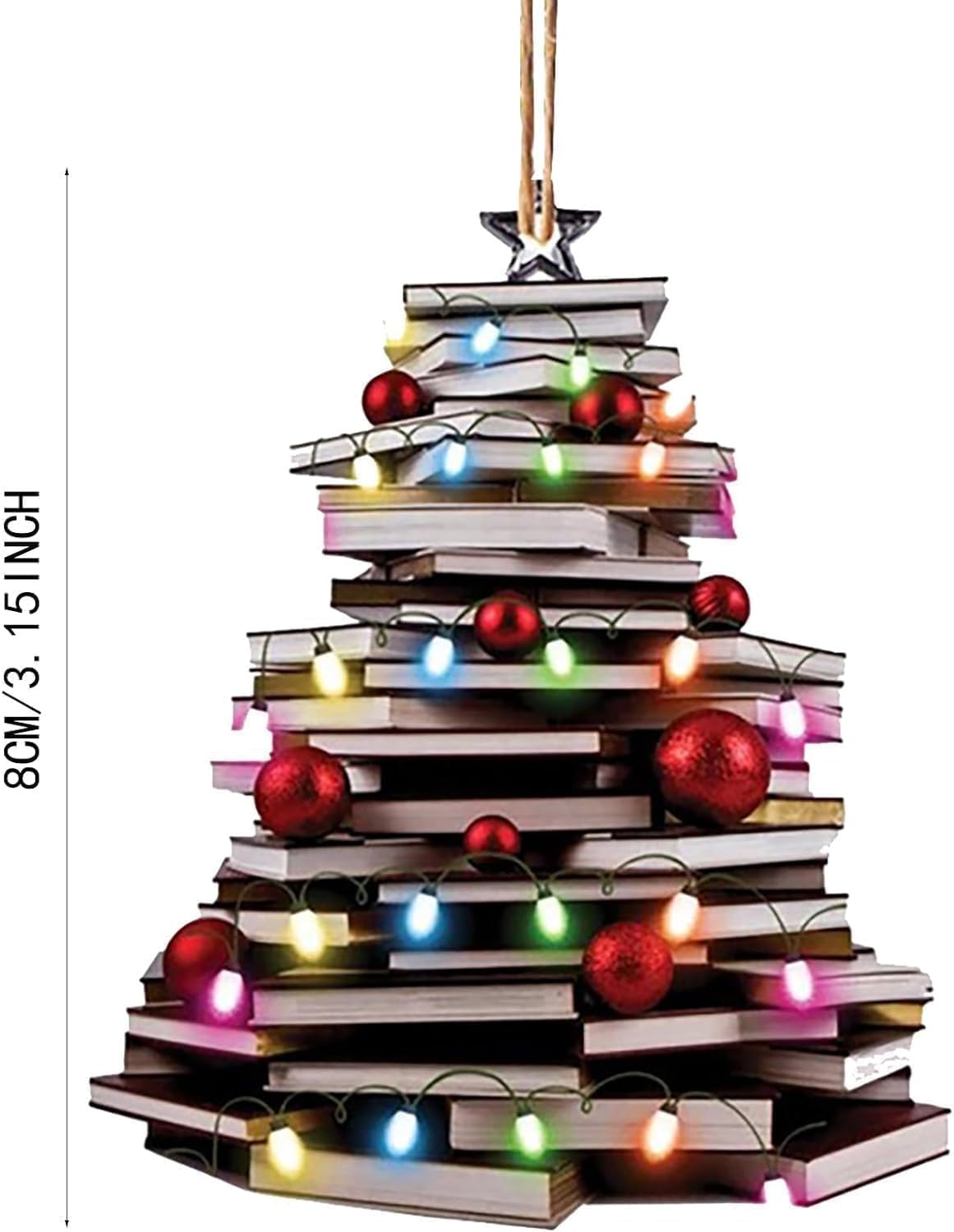 Book Shaped Christmas Tree Ornament for Book Lovers