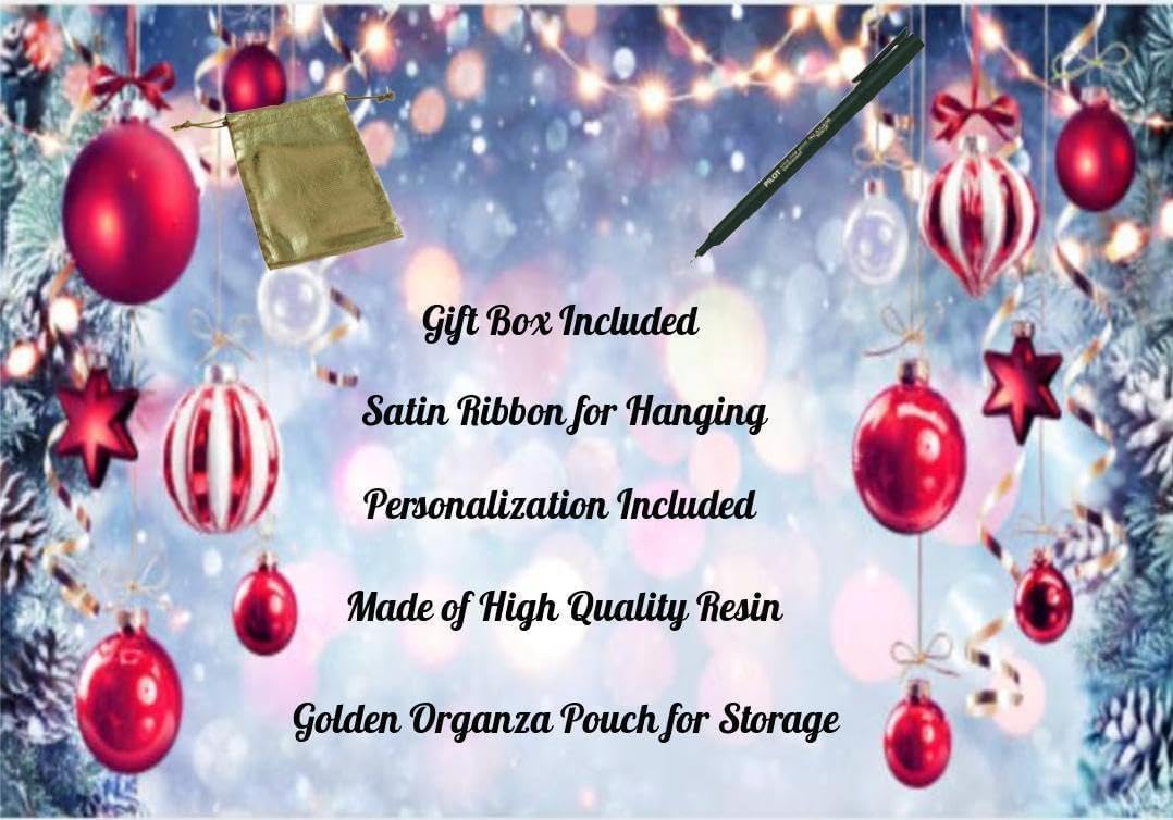 Babys First Christmas Personalized Ornament - Custom Name Year