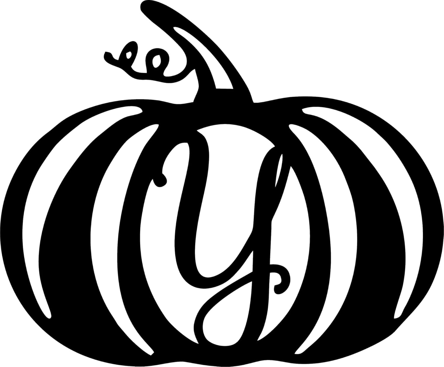DistinctAndUnique Halloween Pumpkin Monogram Door Hanger - Fall Decor