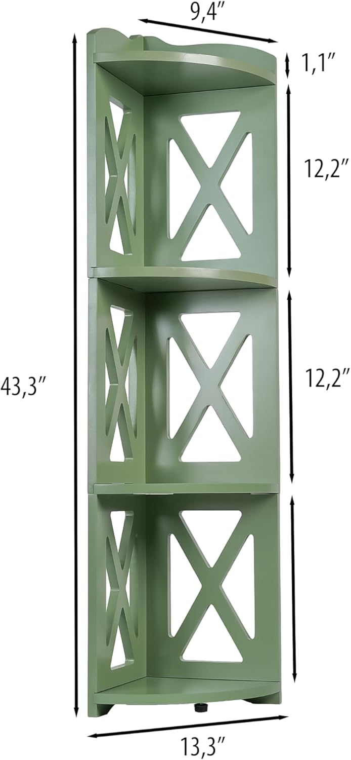 NHZ Corner Shelf Stand 4 Tier Bookcase Plant Stand