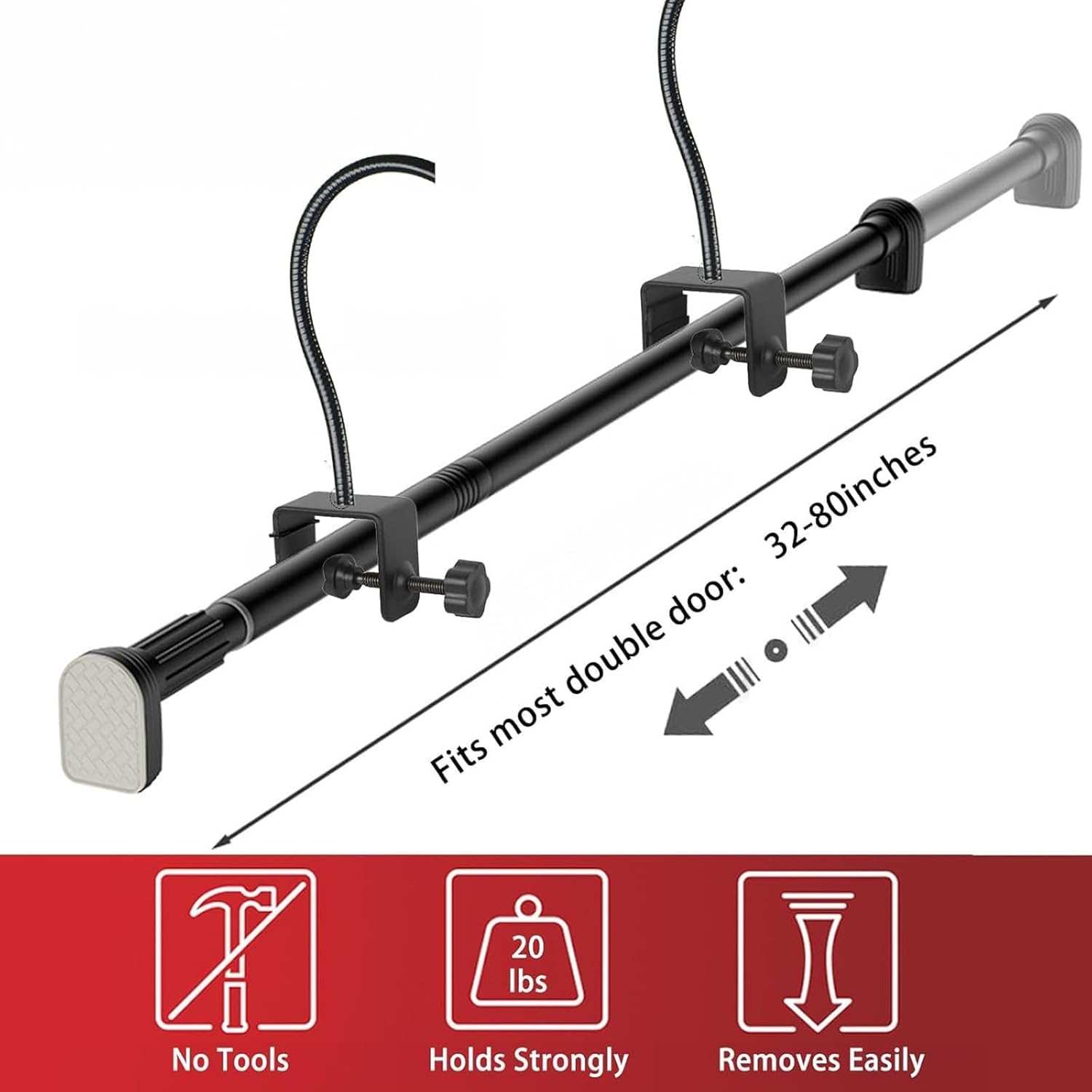 Adjustable Garland Hanger for Front Door No Screws No Damage