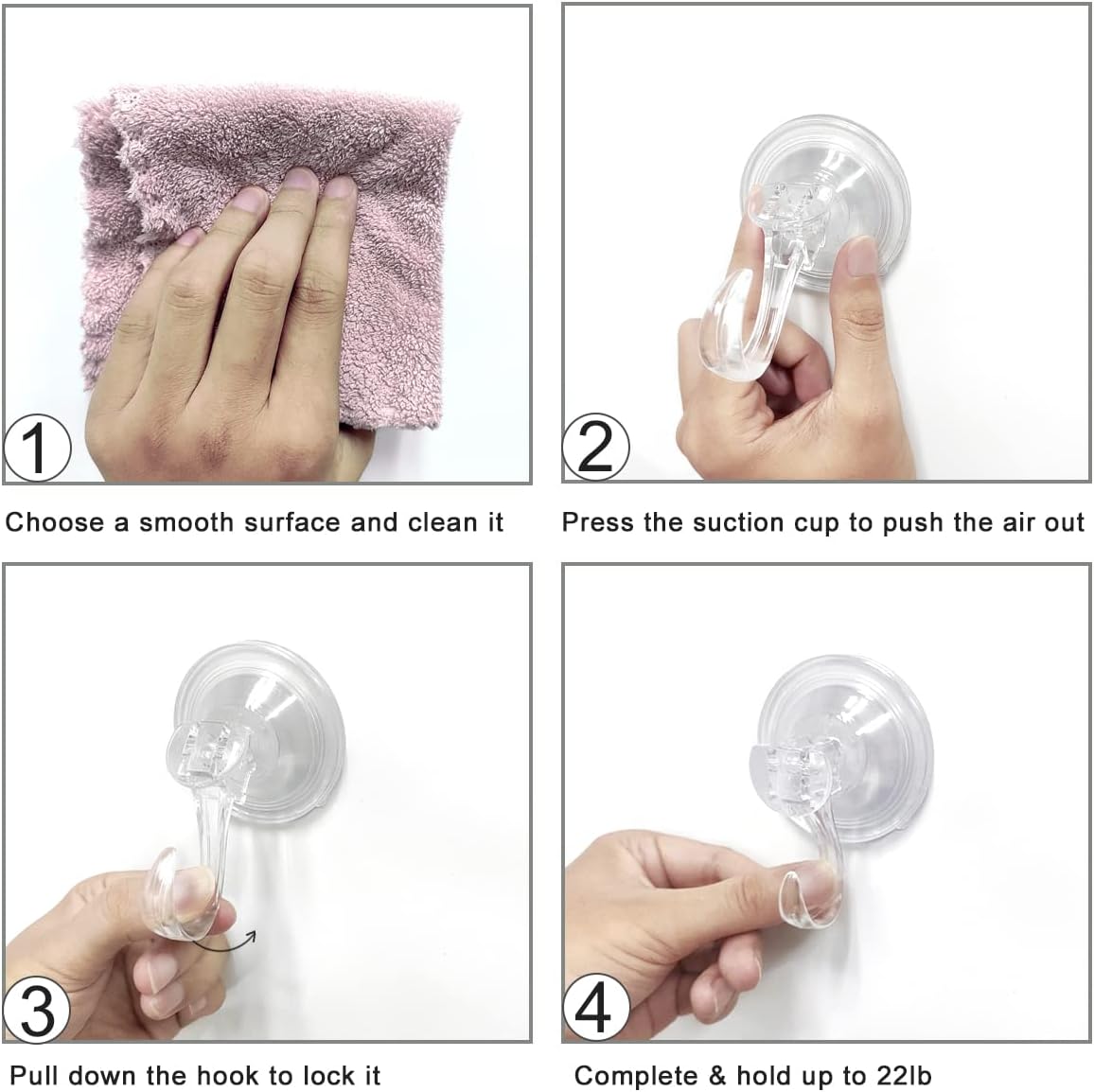 6 Pack Suction Cup Wreath Hanger Holder