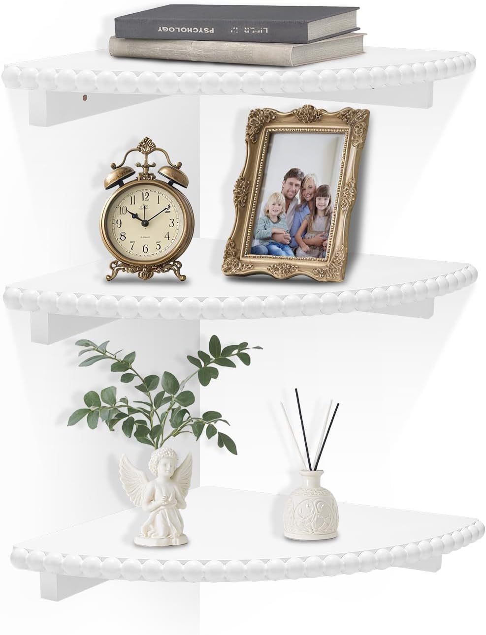 Lampaggio Corner Floating Shelves 3 Pack Wood