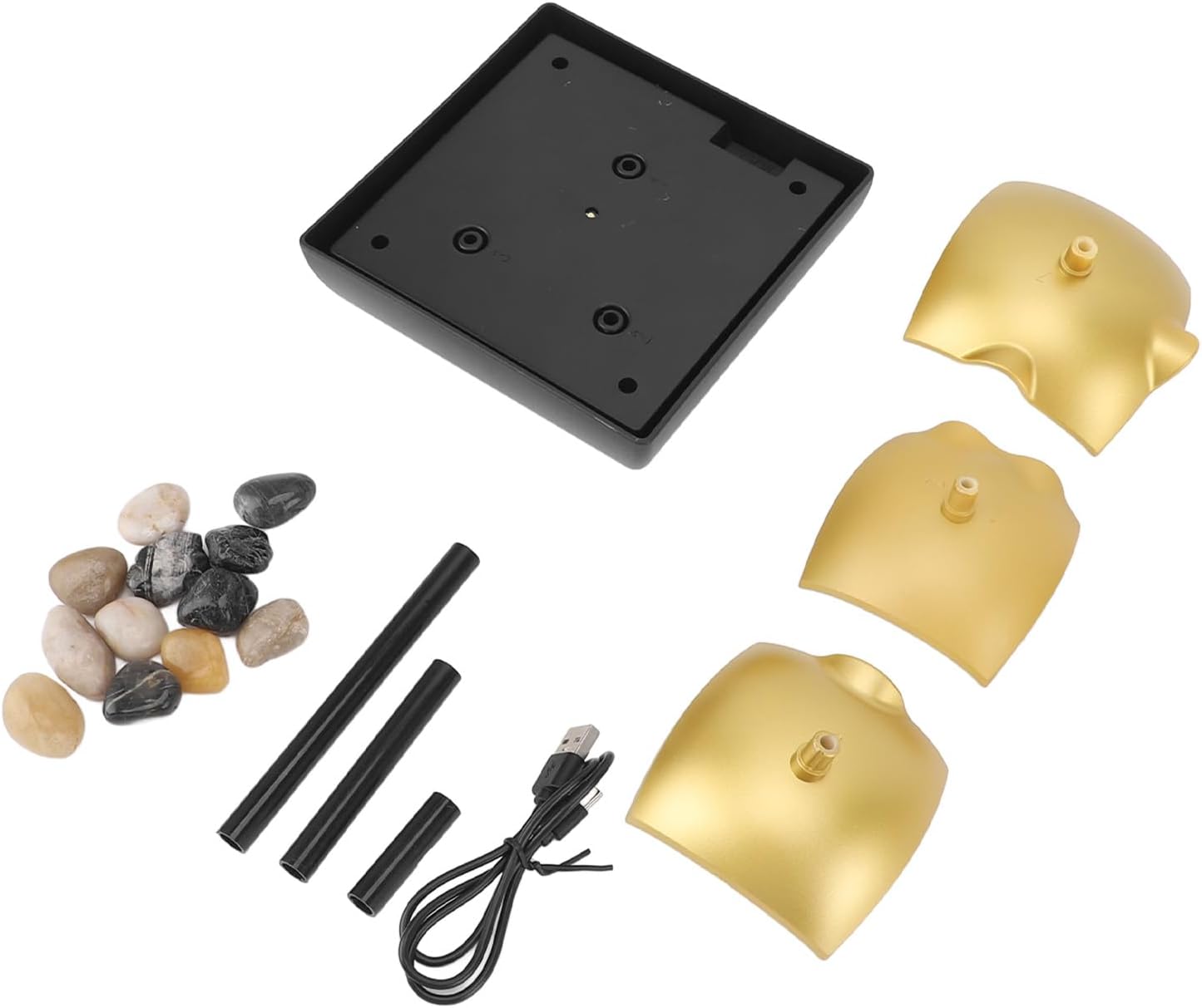 3 Tier Desktop Fountain with LED USB Power for Home Office