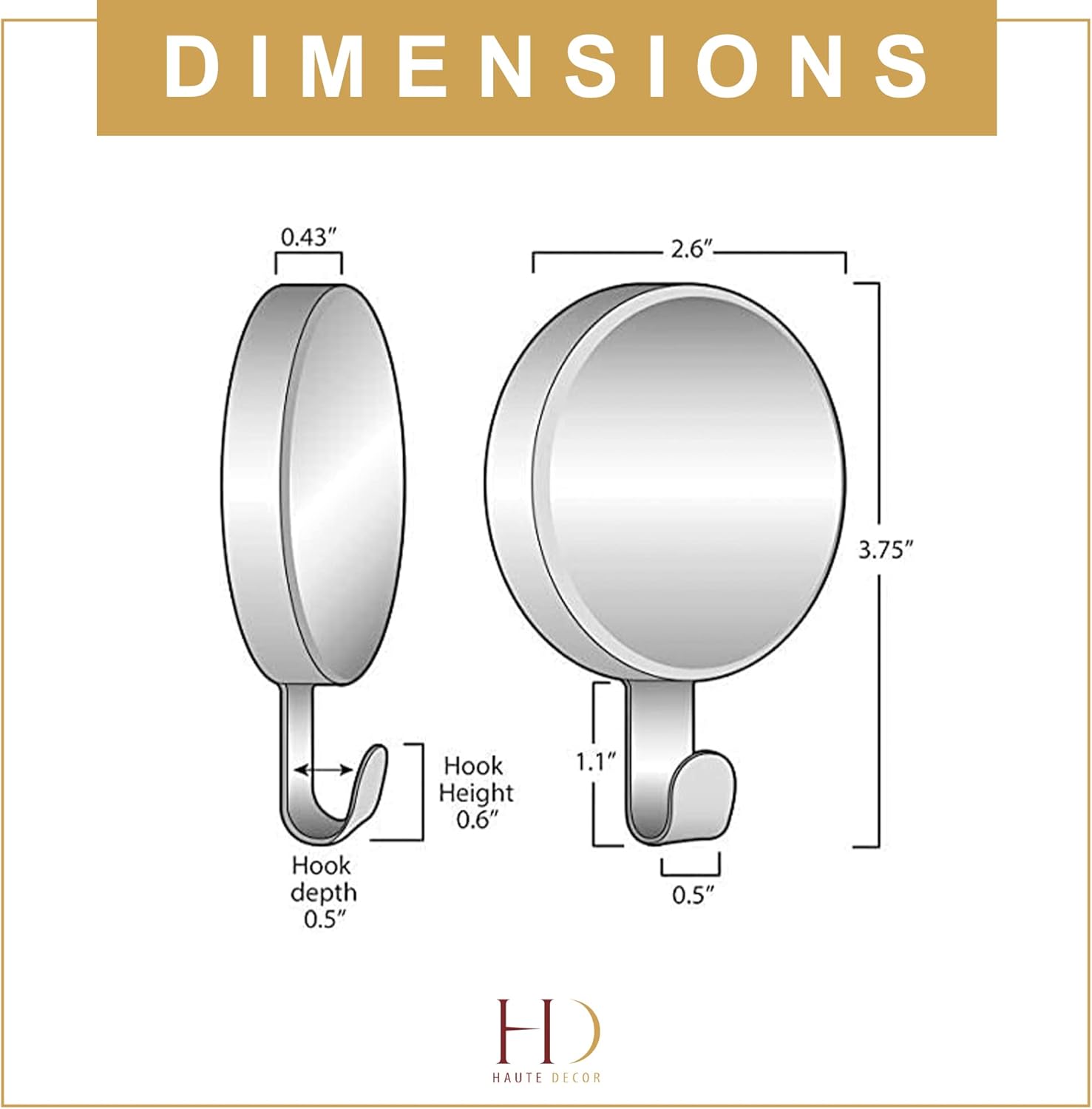 Haute Decor Attract Magnetic Wreath Hanger - Set of 2