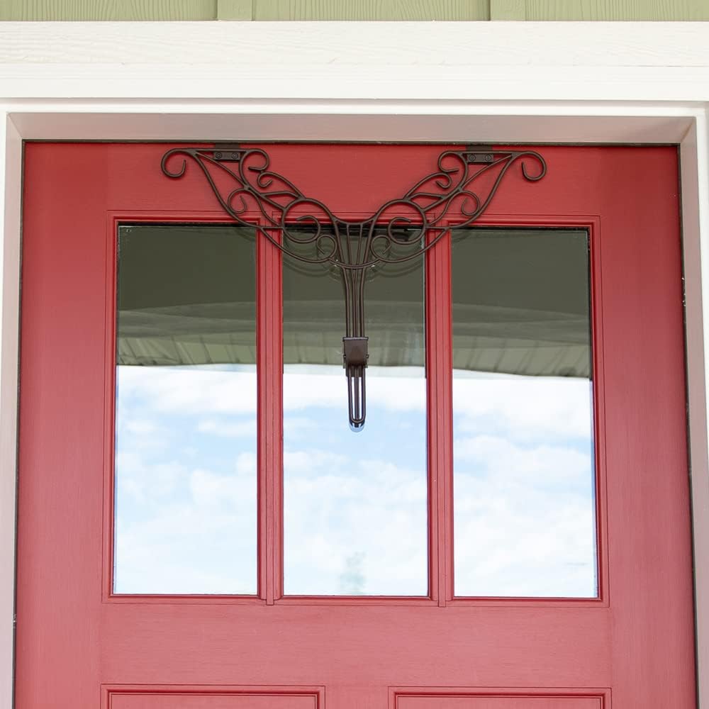 Front Door Wreath Hanger - Antler Design Brown
