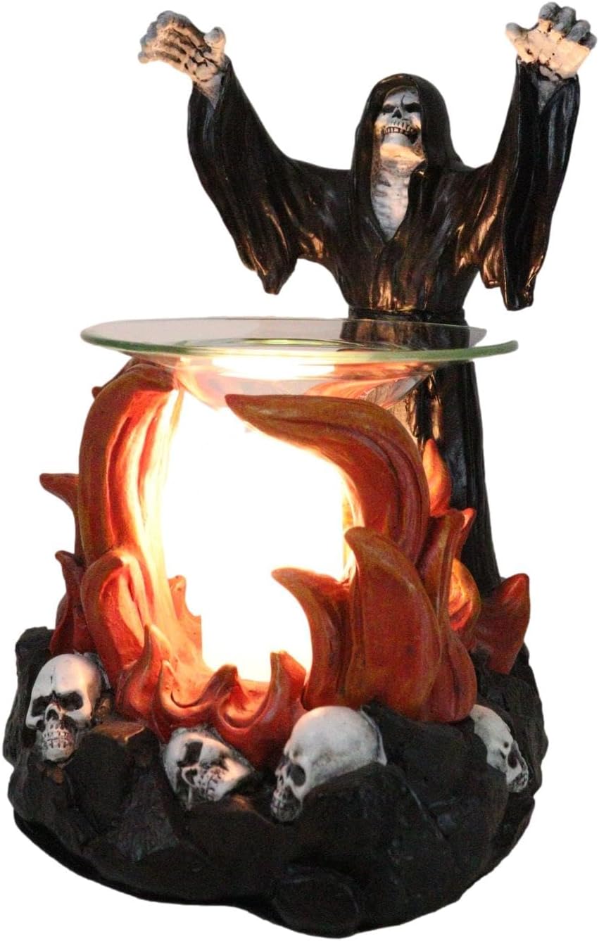Ebros Fantasy Dark Grim Reaper Oil Burner Sculpture