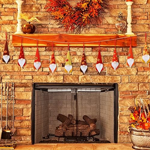Whaline 10Pcs Fall Gnome Hanging Ornaments
