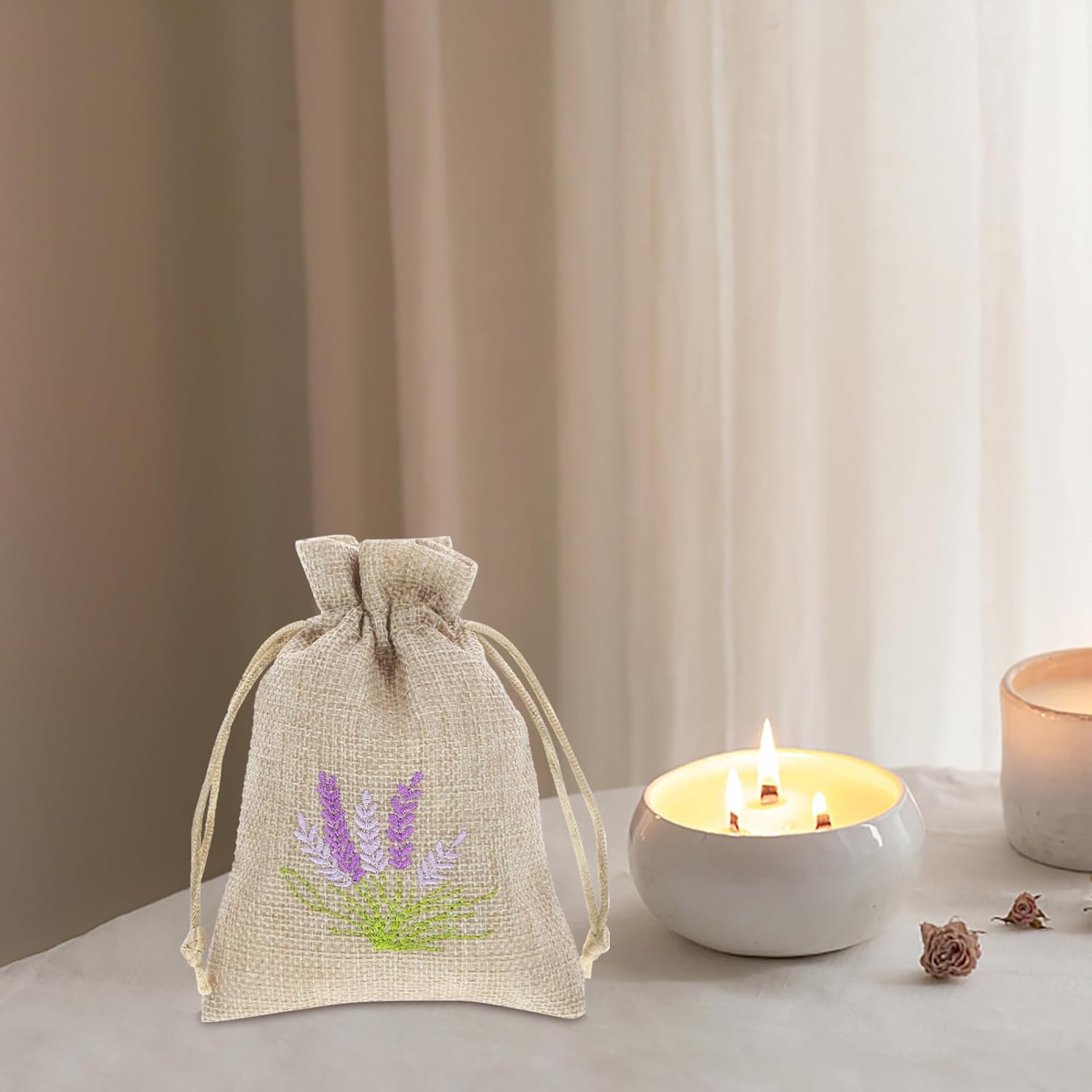 10pcs Reusable Linen Scented Sachet Bags for Home Decor