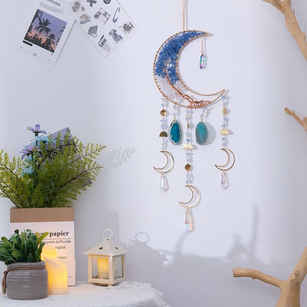 Dream Catchers Decorative Hanging Ornaments with Crystal and Agate