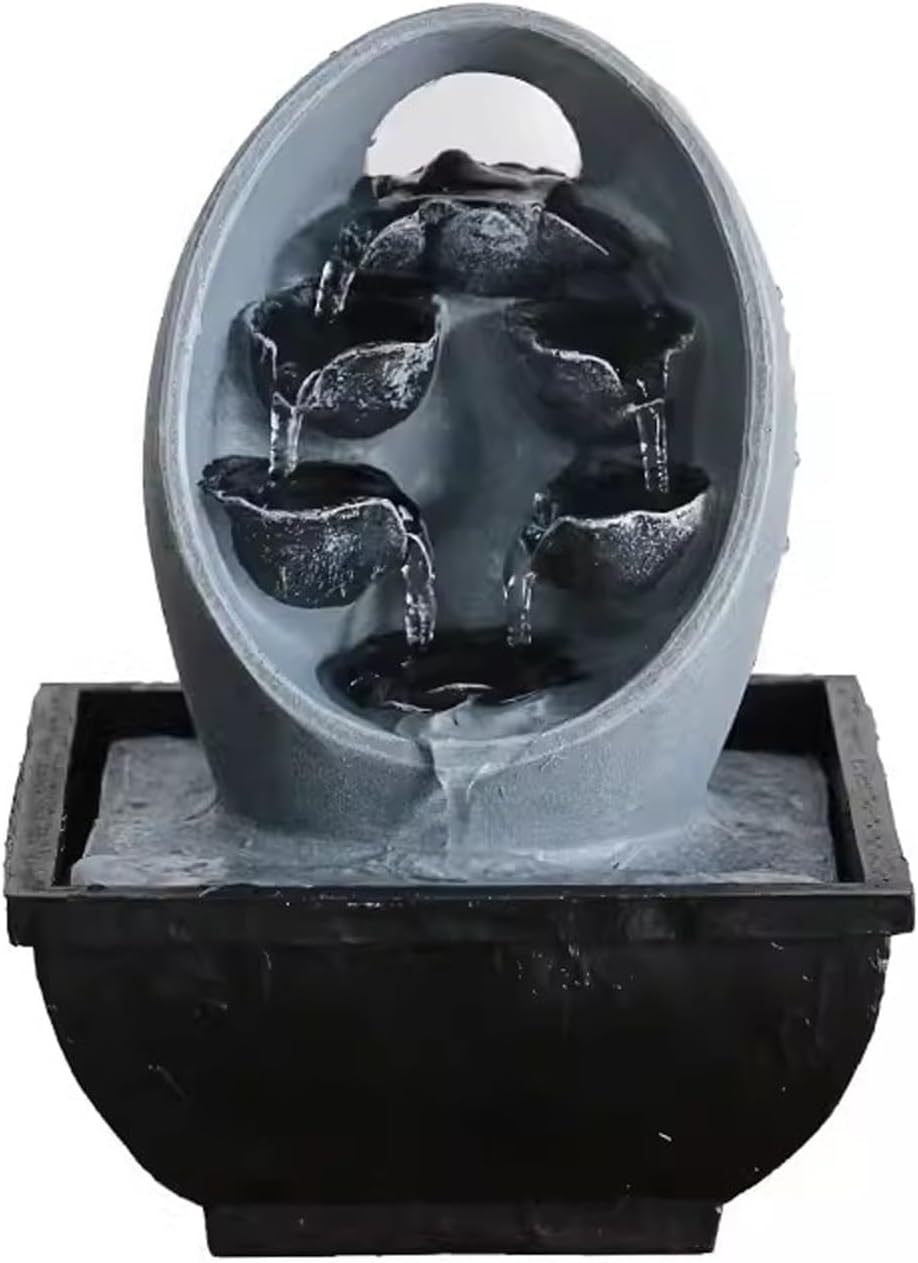 GRFIT Tabletop Fountain Rockery with LED Light