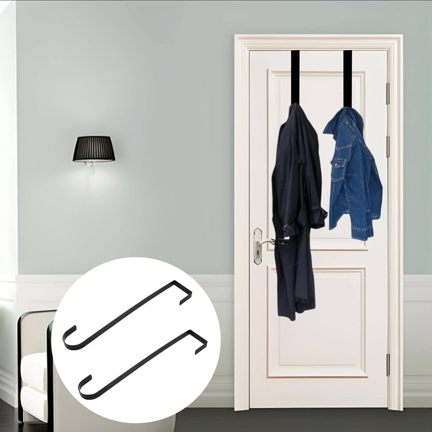 2 Pack Wreath Hanger Hooks Metal Hooks for Door