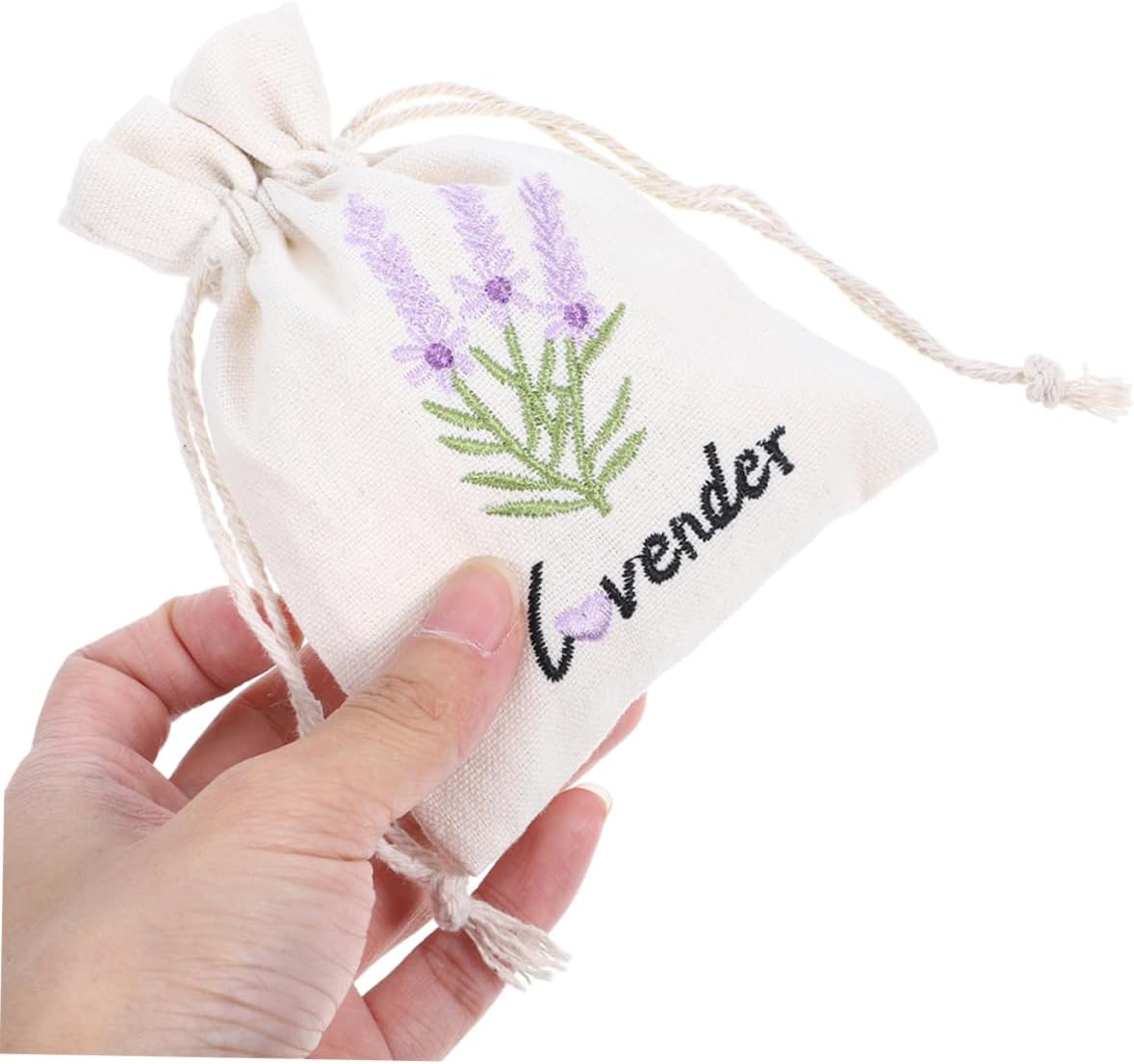 Zerodeko 5pcs Canvas Drawstring Pouches for Jewelry and Aromatherapy