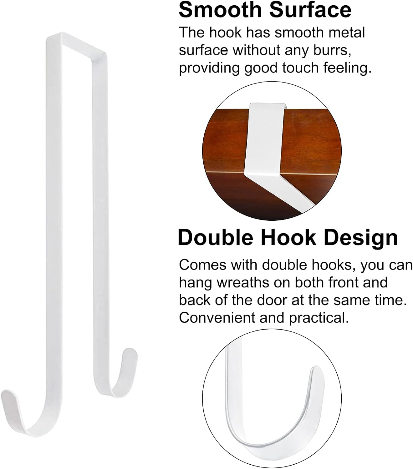 INCREWAY Double-Sided Wreath Hanger Over Door
