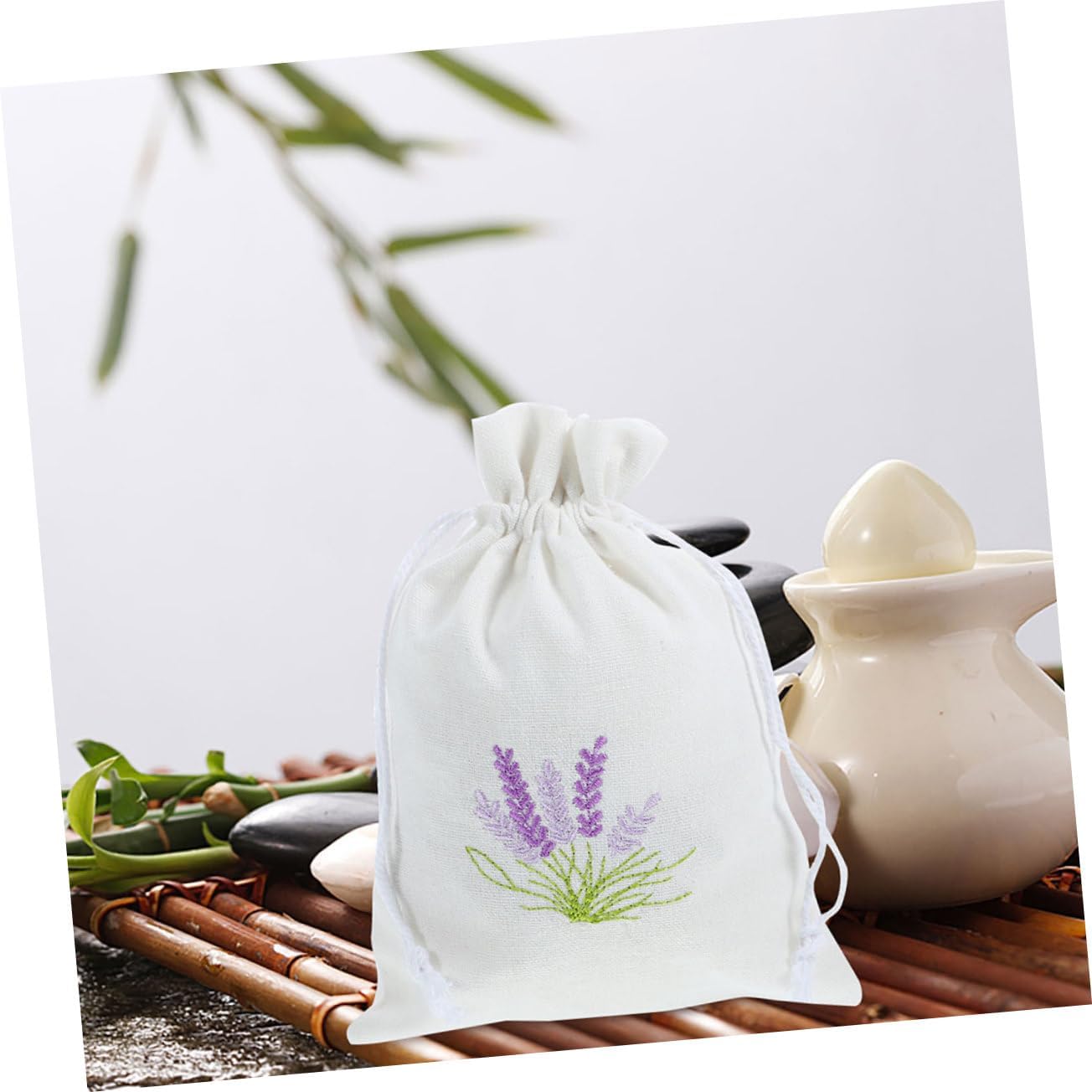 Zerodeko 5pcs Lavender Scent Sachets with Drawstring Closure