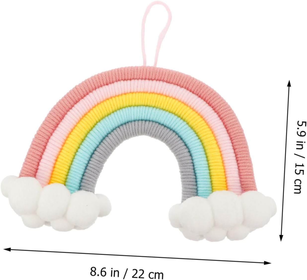VICASKY Cloud Rainbow Wall Macrame Art Decoration