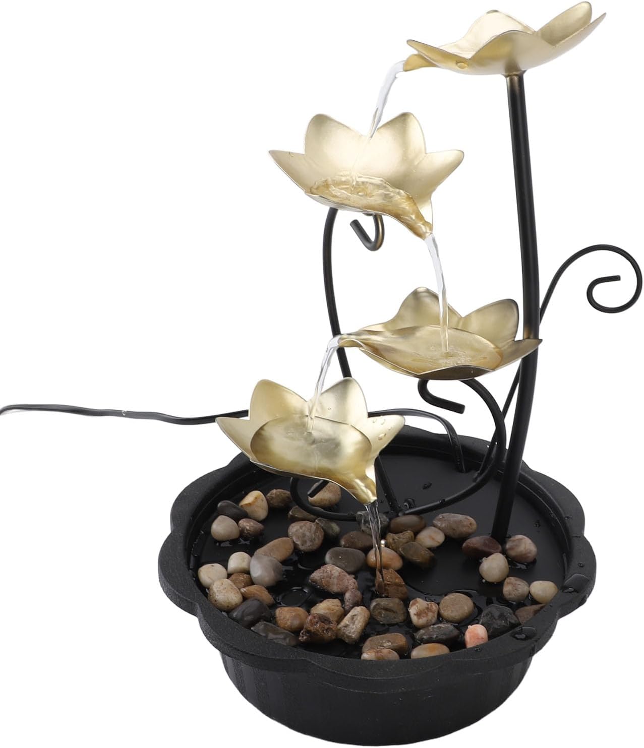YedaHcy Water Tabletop Fountain with LED Night Light