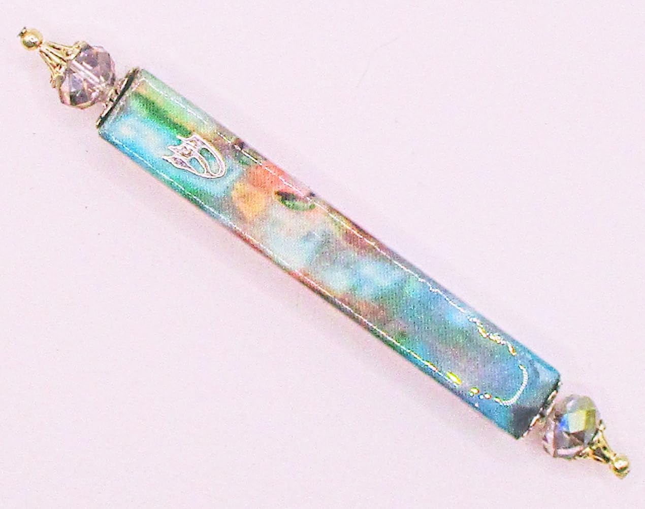 Handmade Mezuzah Abalone Shell Pattern
