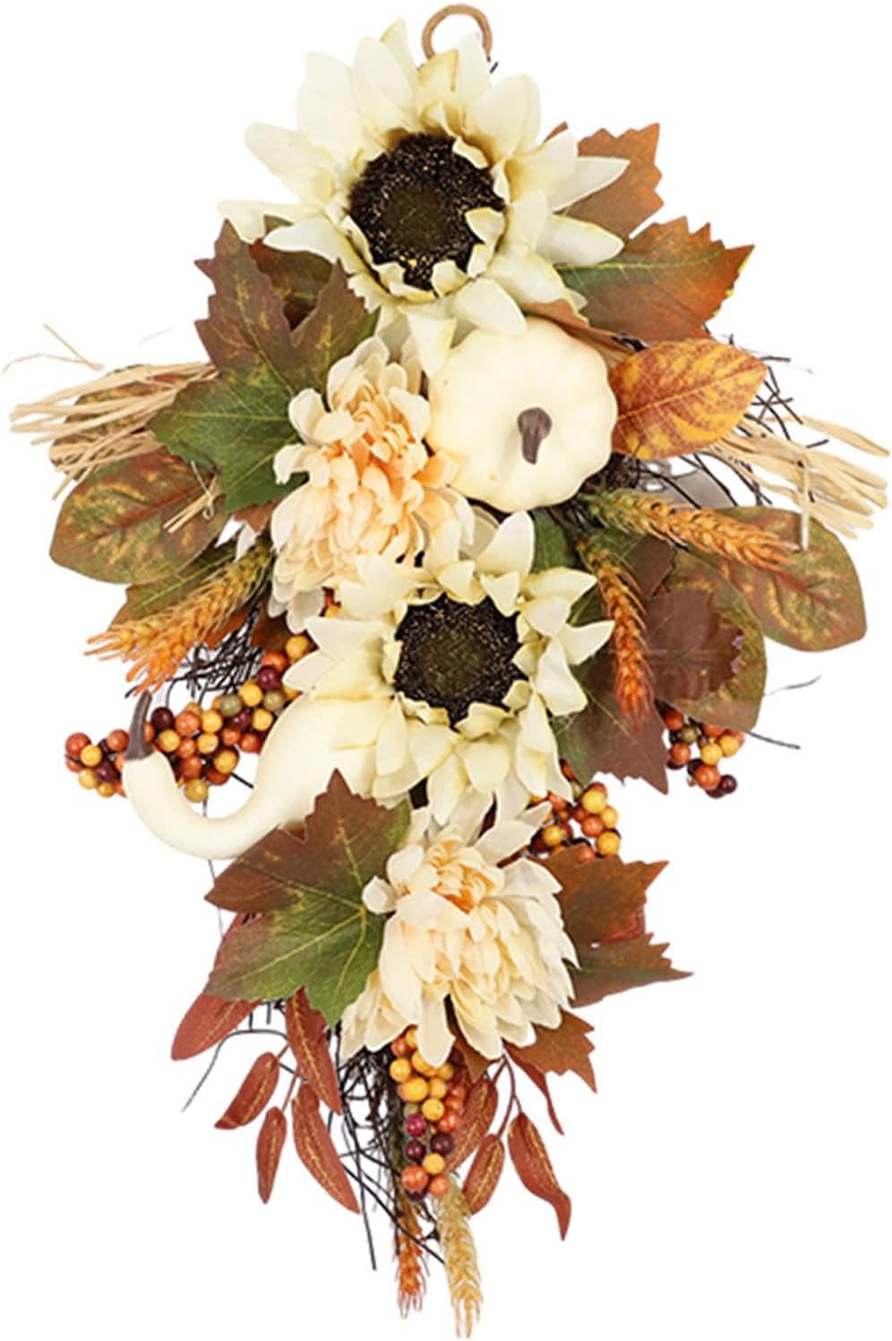 Esquirla Teardrop Hanging Fall Wreath 45cm