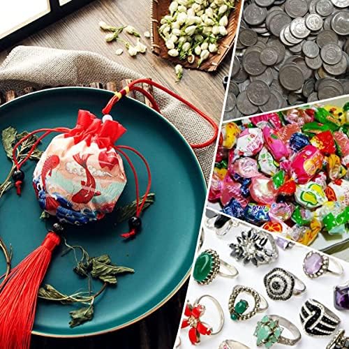 20PCS Chinese Style Silk Drawstring Sachet Bags