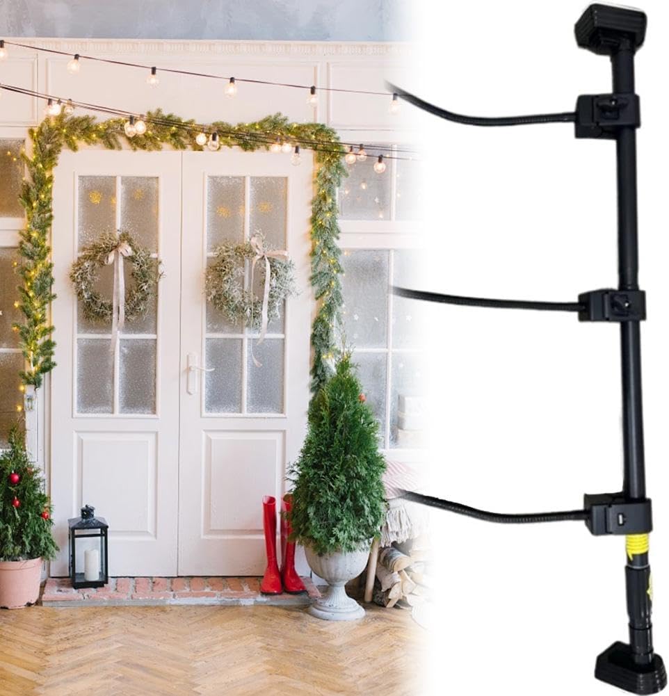 Adjustable Double Door Christmas Decoration Hanger No Tools Needed