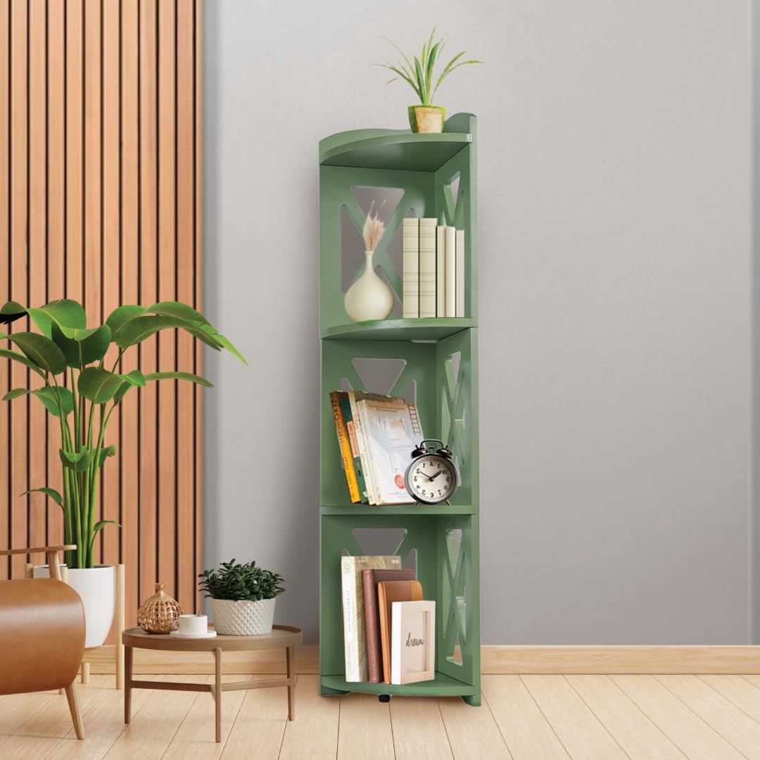 NHZ Corner Shelf Stand 4 Tier Bookcase Plant Stand