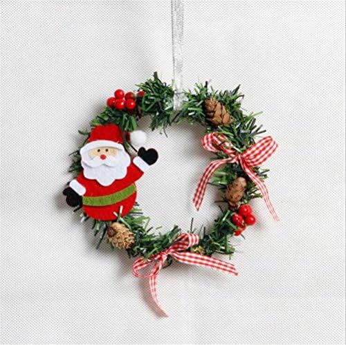15cm Diameter Christmas Garland Wreaths Front Door Hanger Set of 12