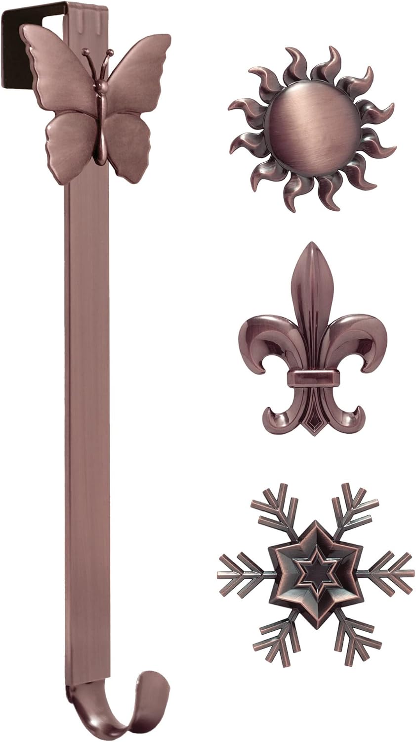 Haute Decor Adjustable Wreath Hanger with Interchangeable Icons