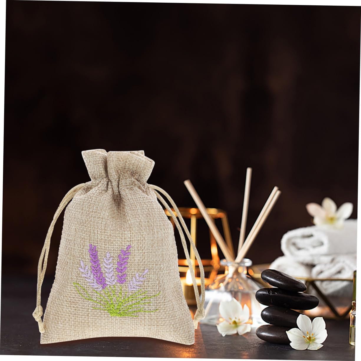 5pcs Dried Lavender Sachet Bags Empty Fragrance Pouches Reusable