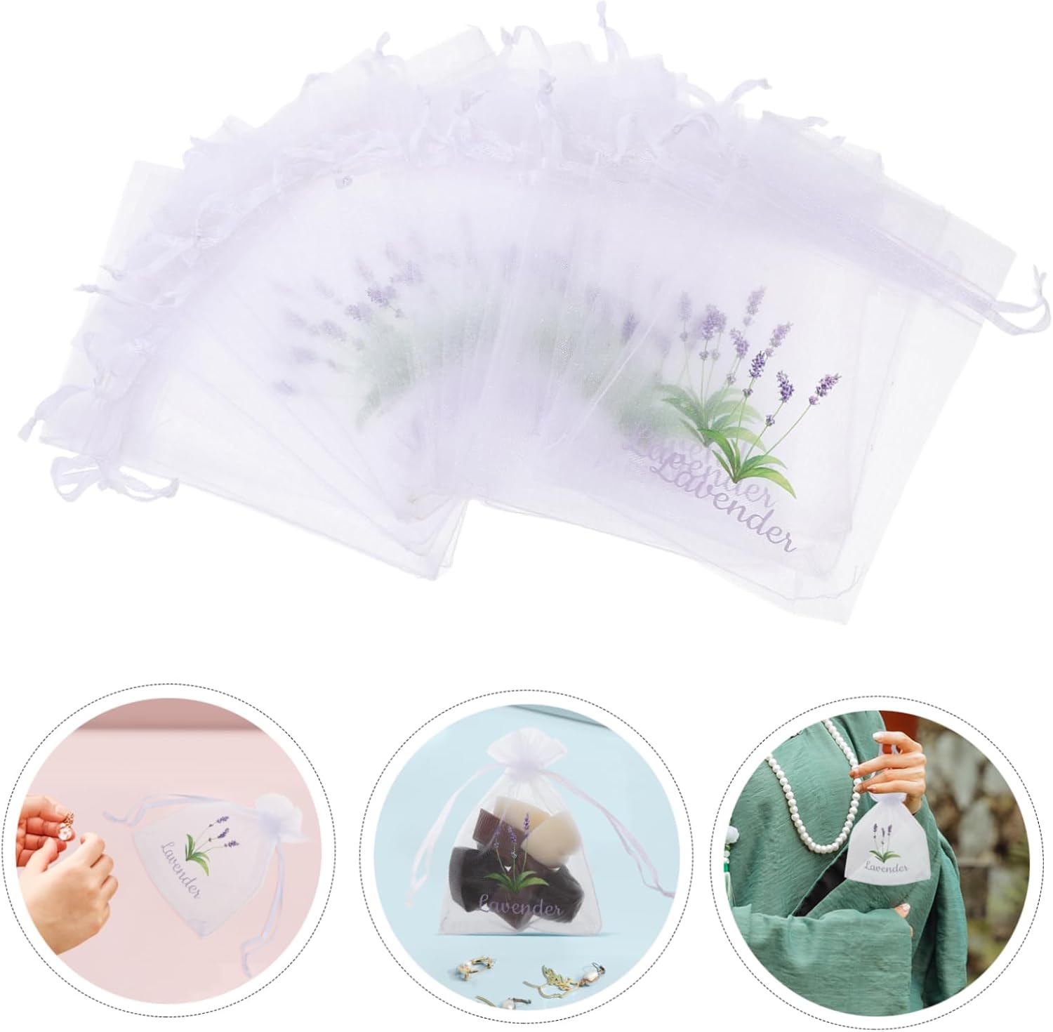 20pcs Organza Sachet Bags for Aromatherapy and Home Decor