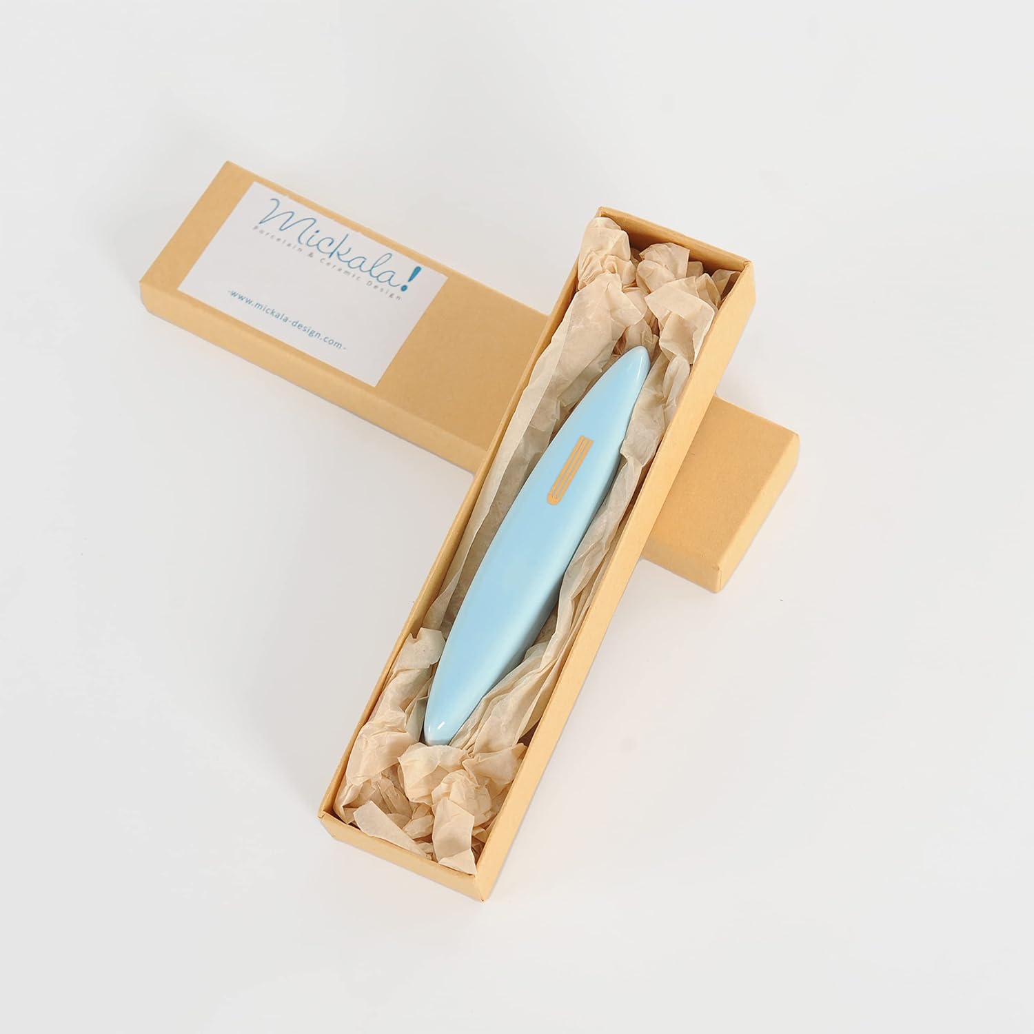 Light Blue Ceramic Mezuzah 47in Peel and Stick