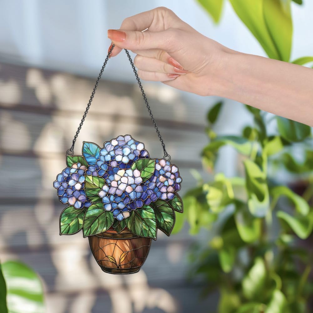 Widoteo Hydrangea Flower Hanging Ornament