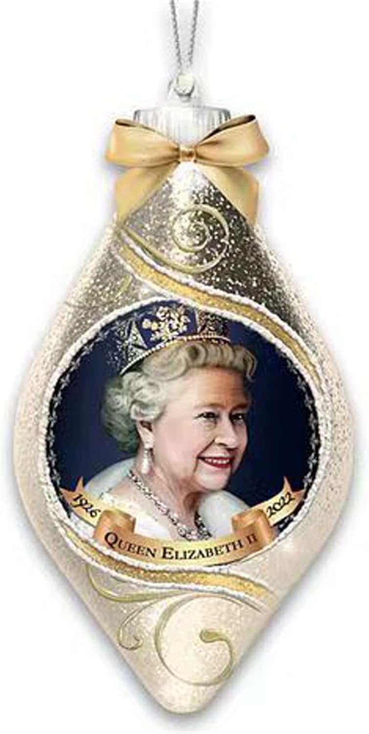 Queen Elizabeth II and Corgi Christmas Ornament Cute Cartoon Design
