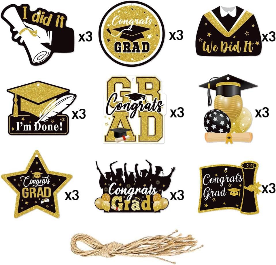 2025 Graduation Hanging Ornament - 27 Pcs Decor Set