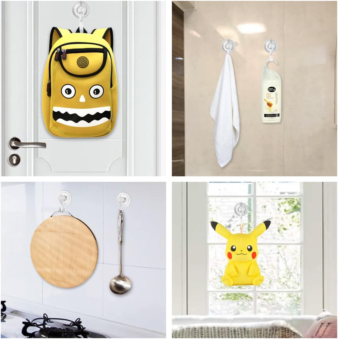 6 Pack Suction Cup Wreath Hanger Holder