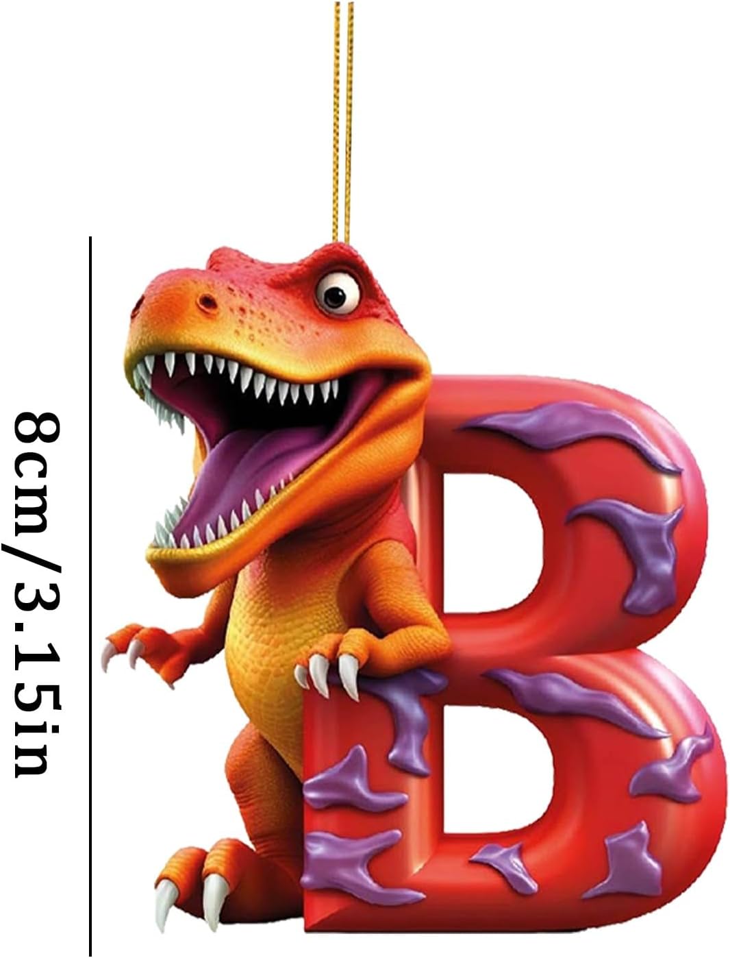 Dinosaur Christmas Ornaments with 26 Letters