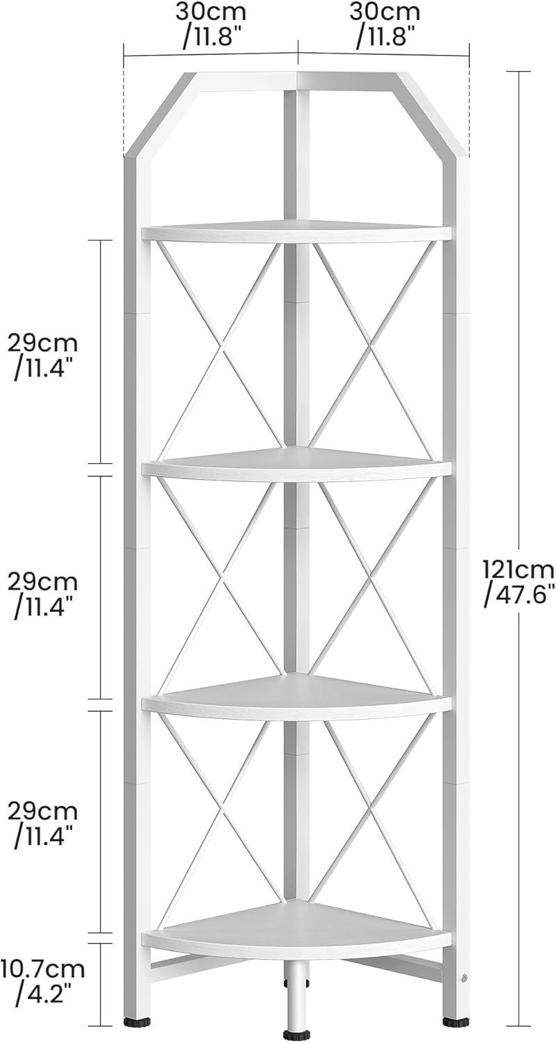 CHOEZON 4-Tier Corner Shelf Display Stand