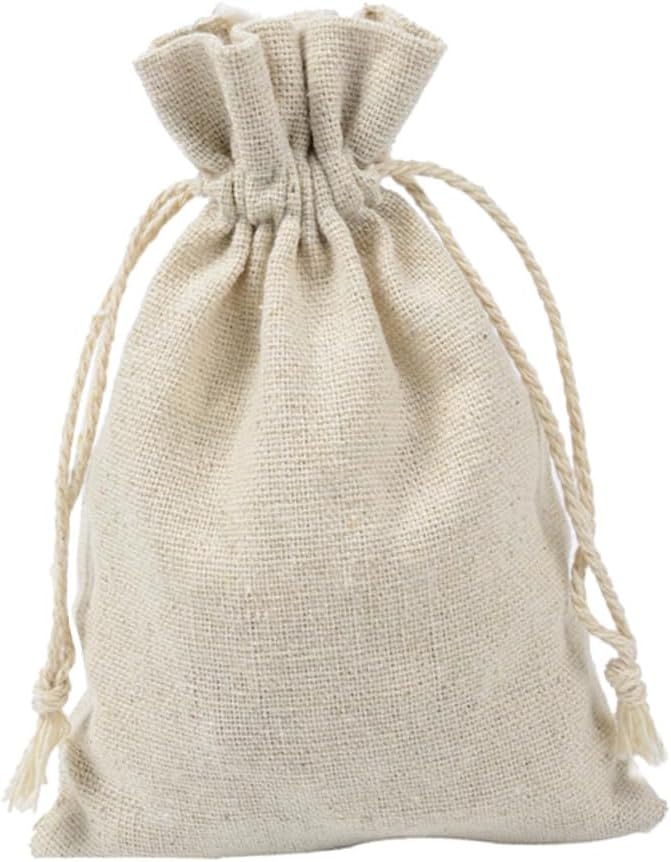SOIMISS 4 Pack Cotton Tea Storage Bags Travel Toiletry Sachets