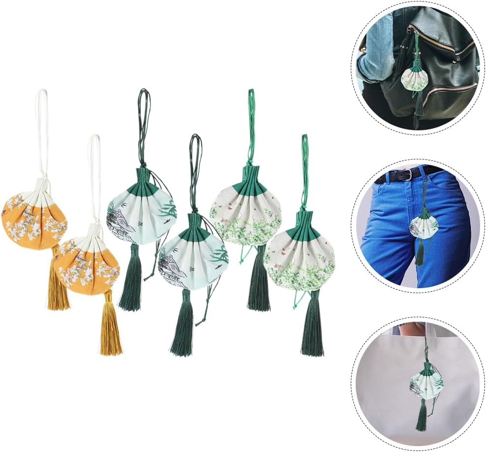 LUOZZY 6Pcs Empty Sachet Bags Decorative Gift Pouch with Tassel