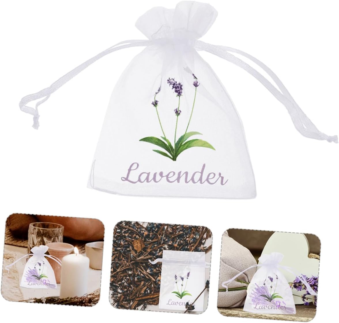 50PCS Empty Drawstring Sachet Bags for Lavender Tea