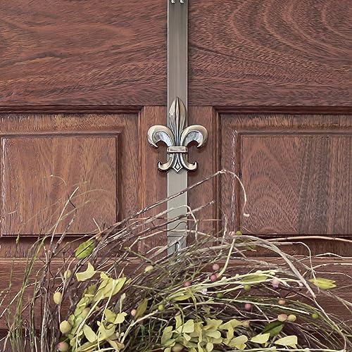 Haute Decor Adjustable Wreath Hanger with Fleur De Lis Icon