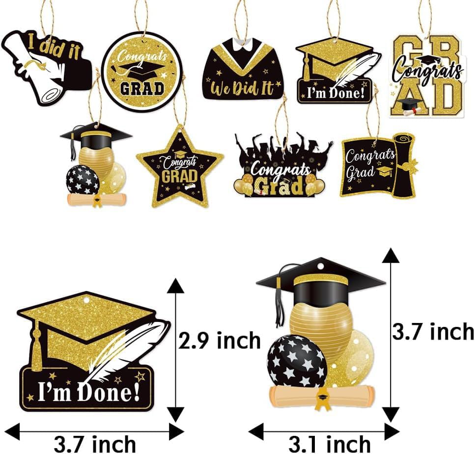 2025 Graduation Hanging Ornament - 27 Pcs Decor Set