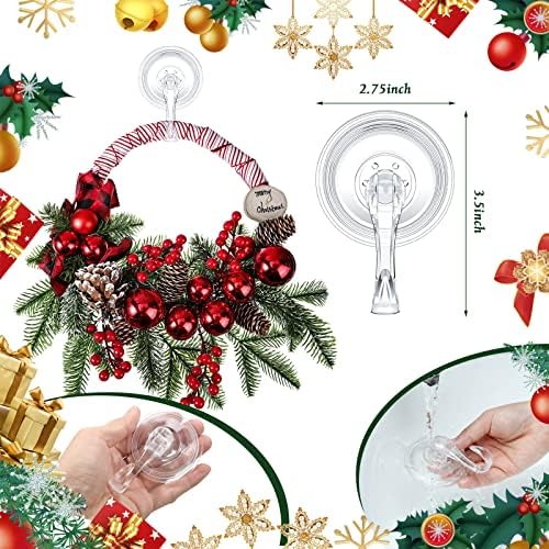Yookeer Heavy Duty Suction Cup Wreath Hanger Hooks 8 Pcs