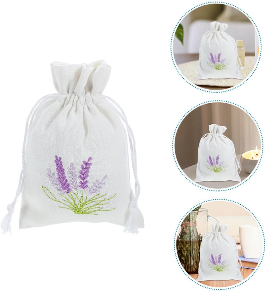 Zerodeko 5pcs Lavender Scent Sachets with Drawstring Closure